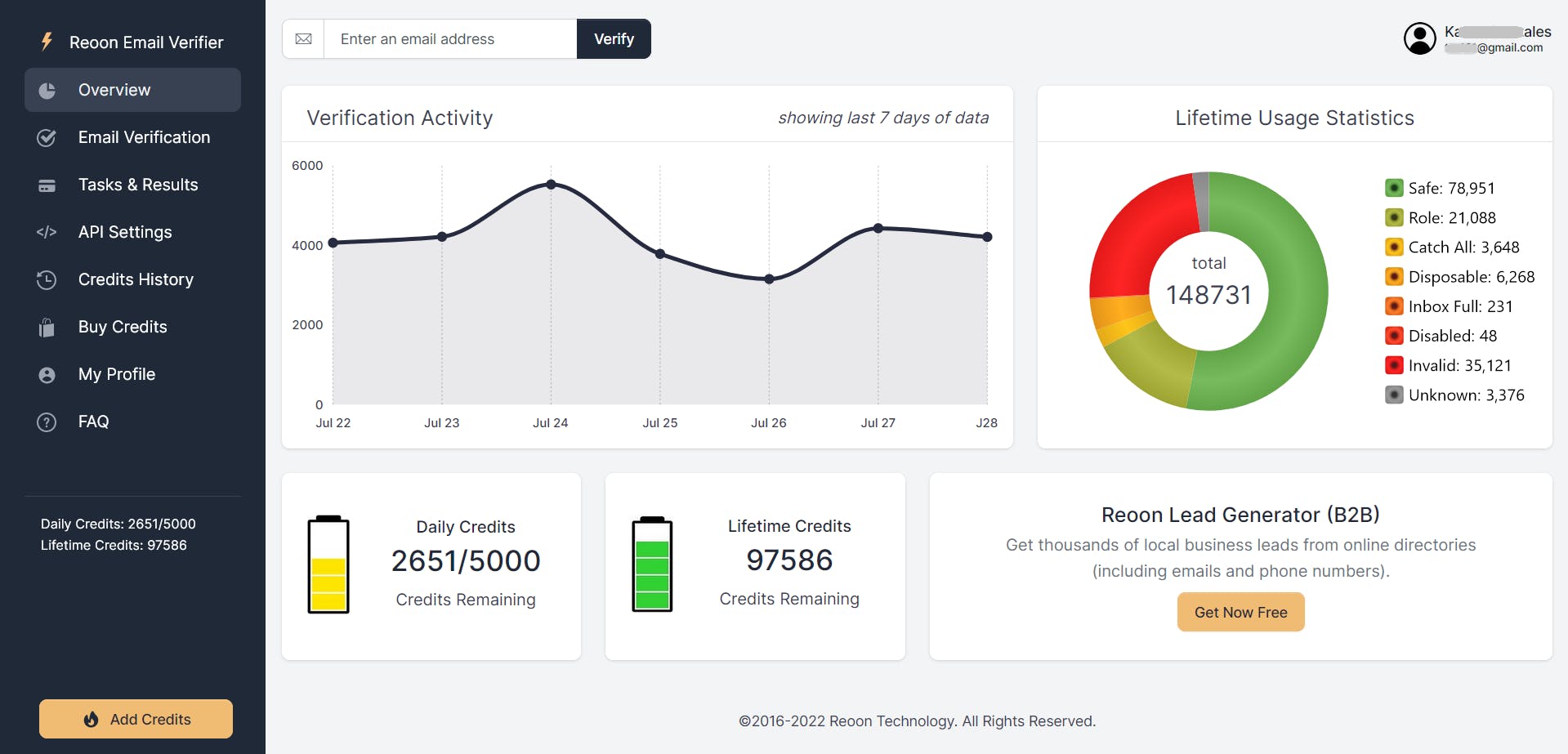 Reoon Email Verifier Screenshot 1