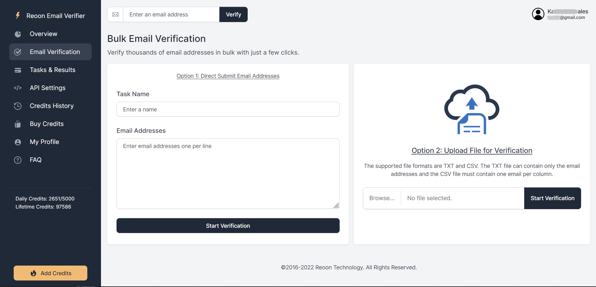 Reoon Email Verifier Screenshot 3