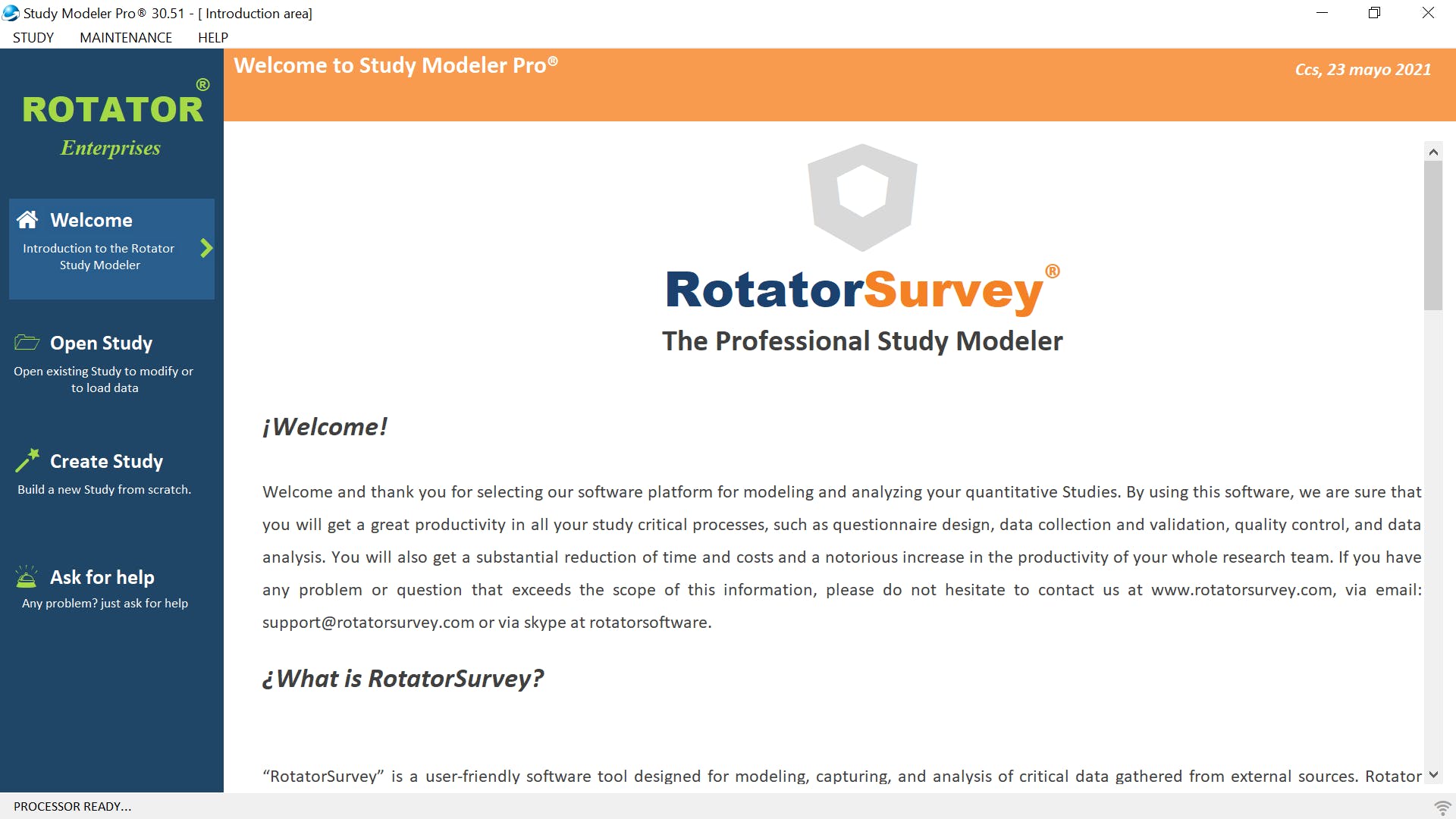 Rotator Survey Screenshot 1