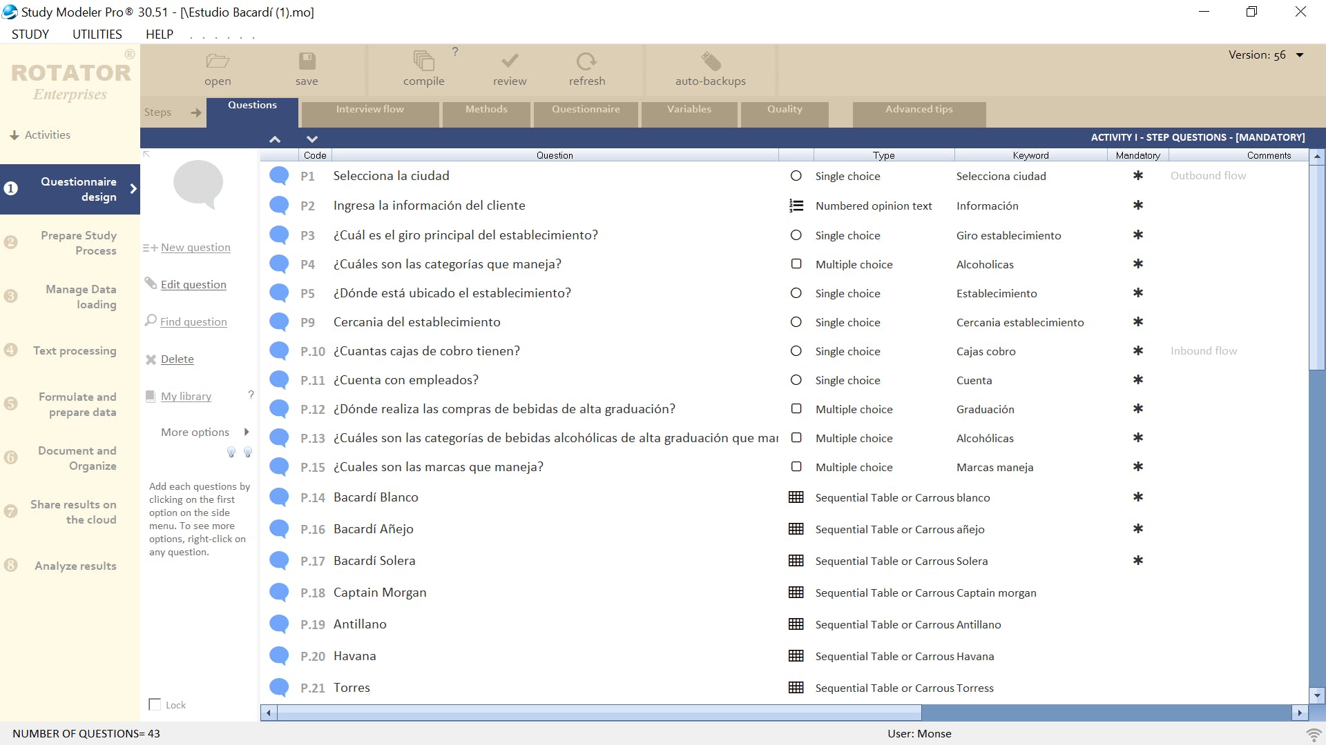 Rotator Survey Screenshot 2