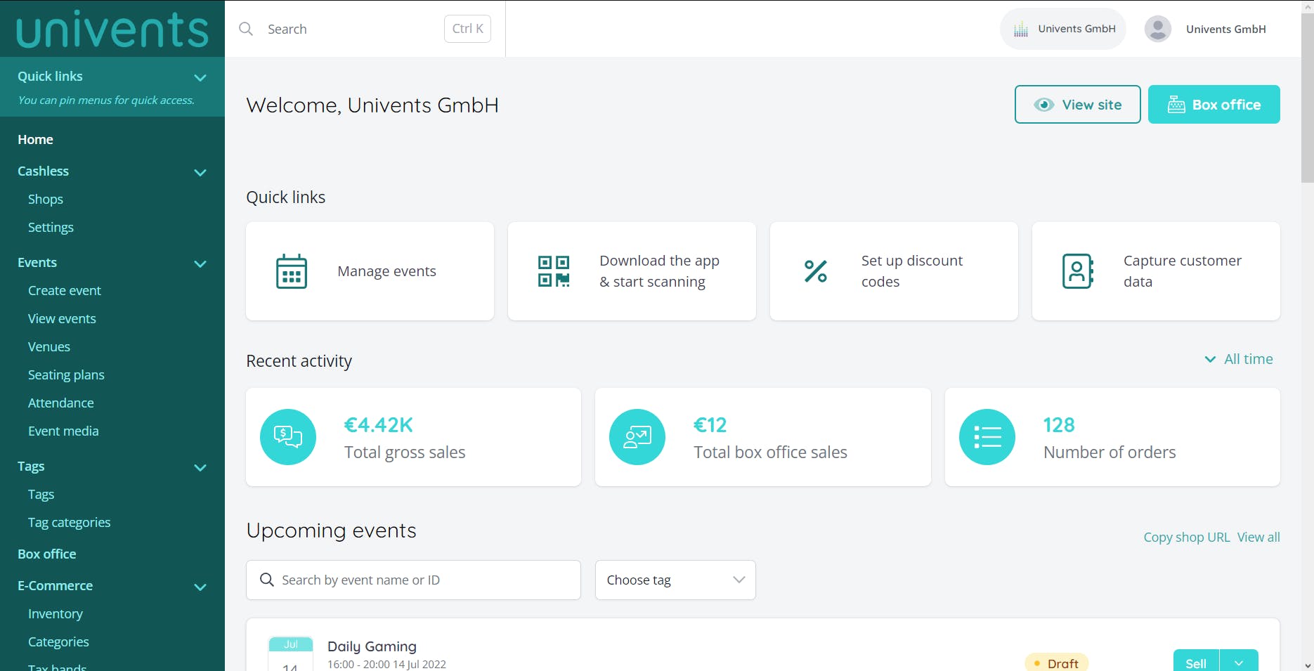 Univents Screenshot 2