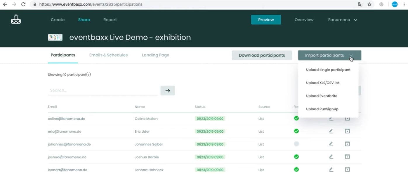 Fanomena Events Screenshot 1