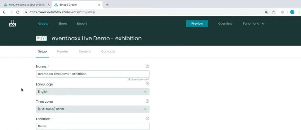 Fanomena Events Screenshot 2