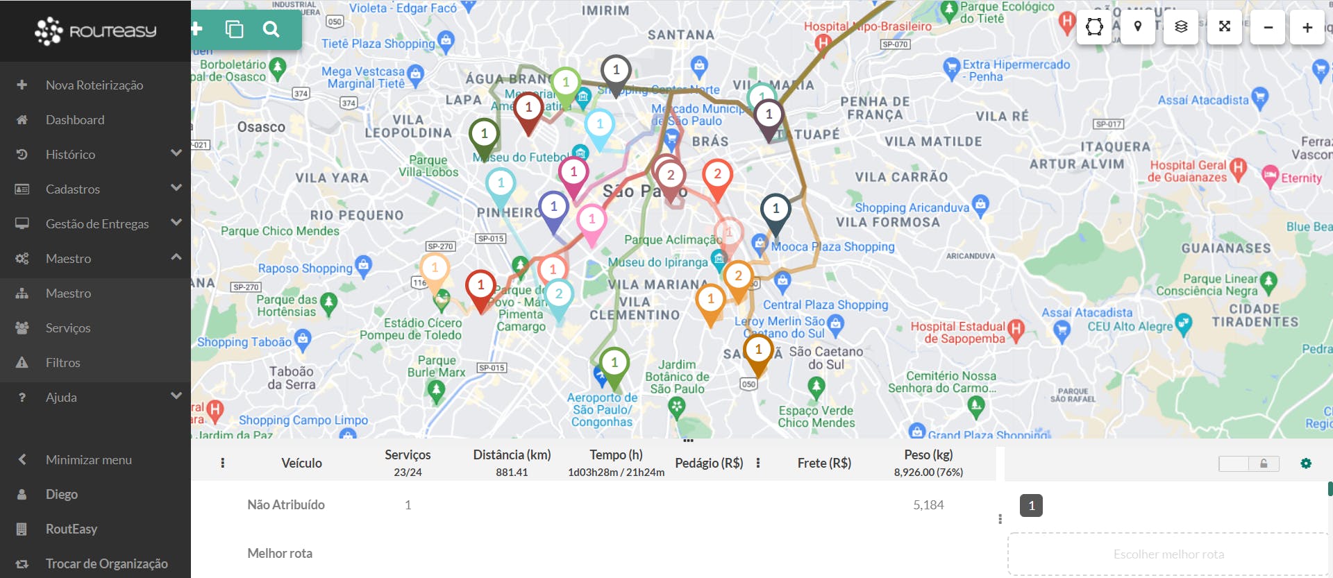RoutEasy Screenshot 1