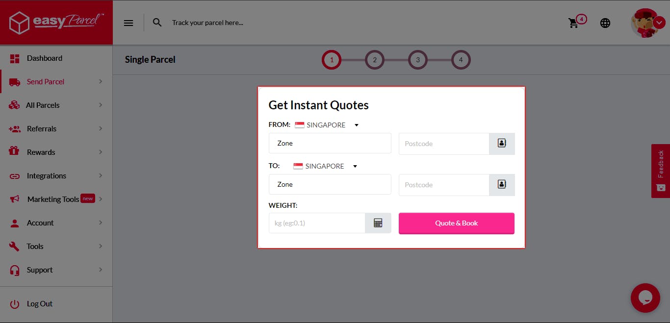 EasyParcel Screenshot 2