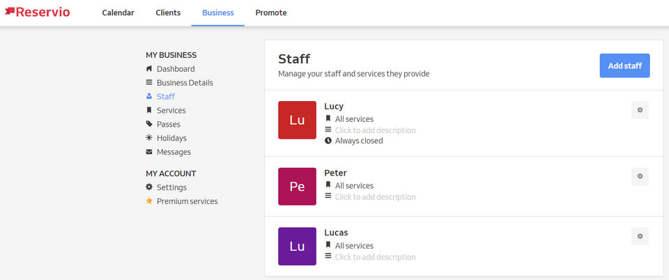 Reservio Screenshot 1