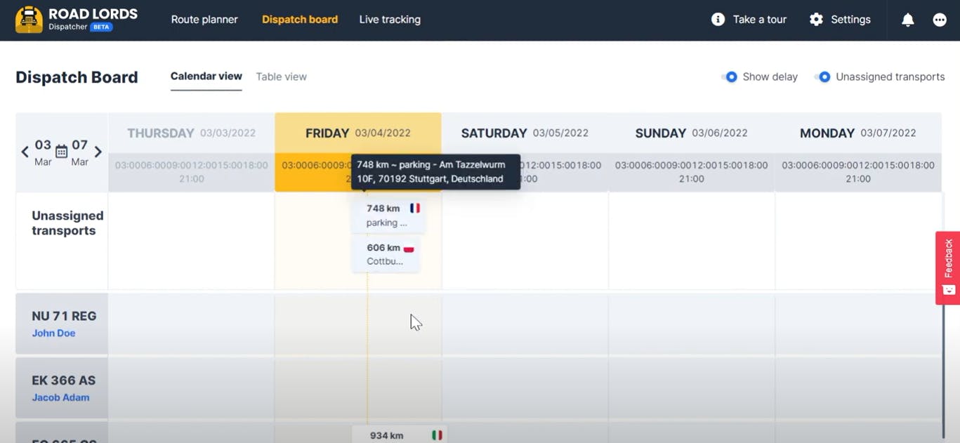 ROAD LORDS Dispatcher Screenshot 1