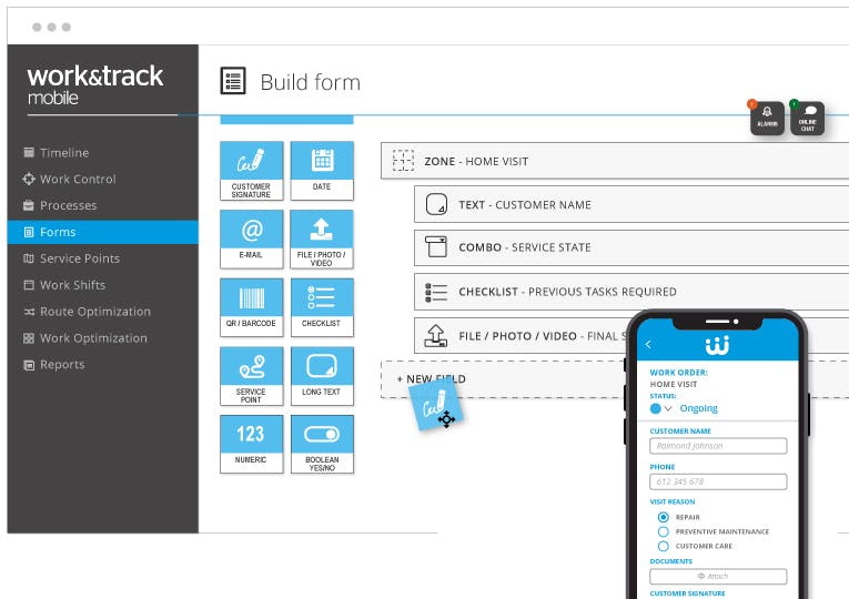 Work&Track Mobile Screenshot 1
