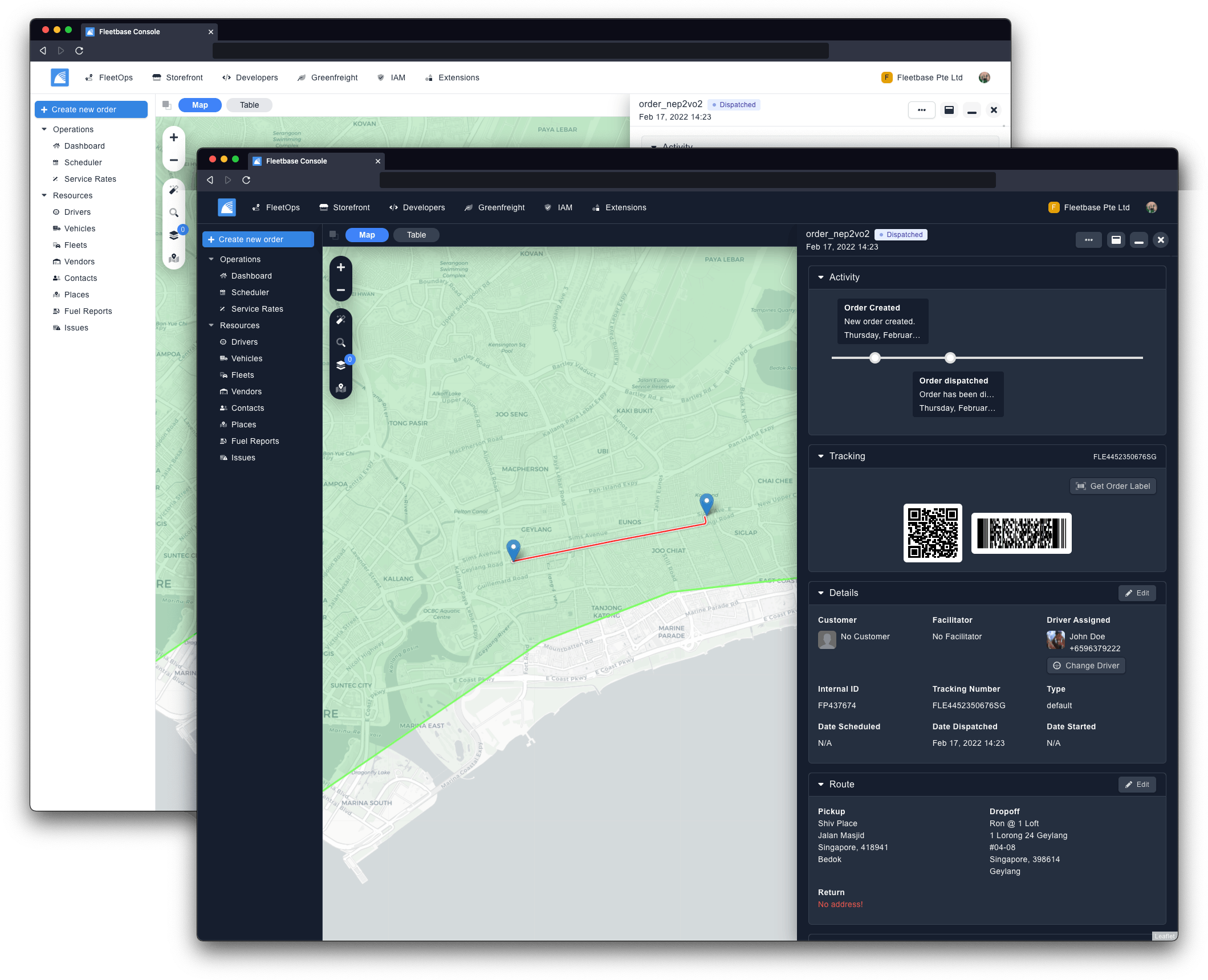 Fleetbase Console Screenshot 1