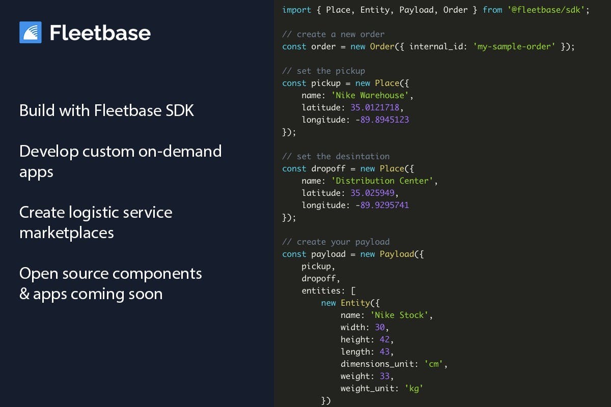 Fleetbase Console Screenshot 2