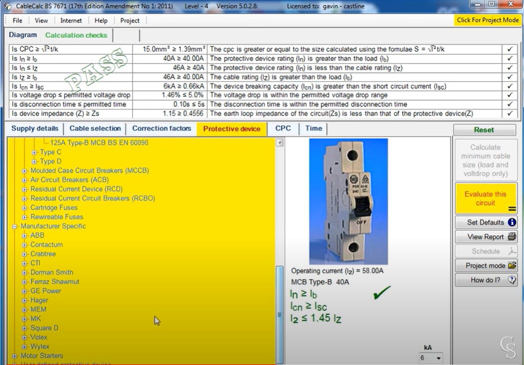 CableCalc BS7671 Screenshot 2