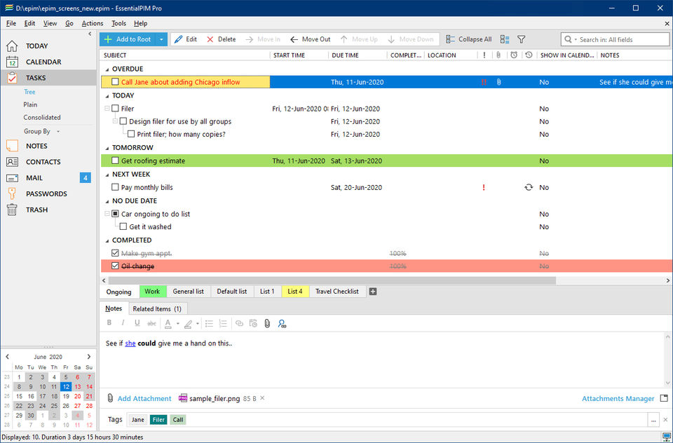 EssentialPIM Screenshot 5