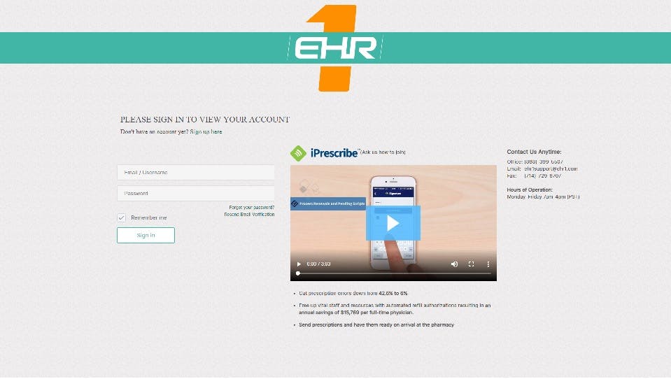 EHR-One Screenshot 1