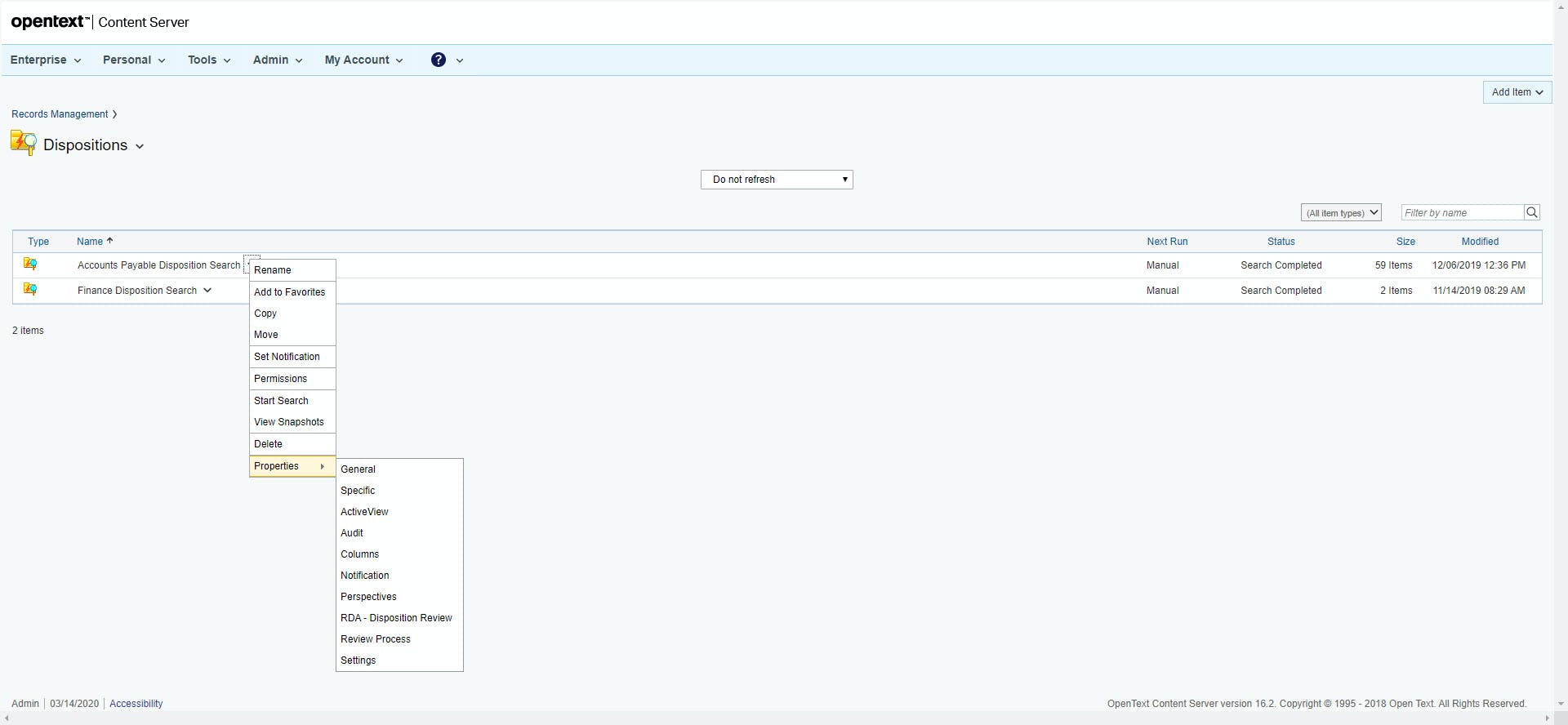 Records Disposition Approval Module For Content Suite Screenshot 1