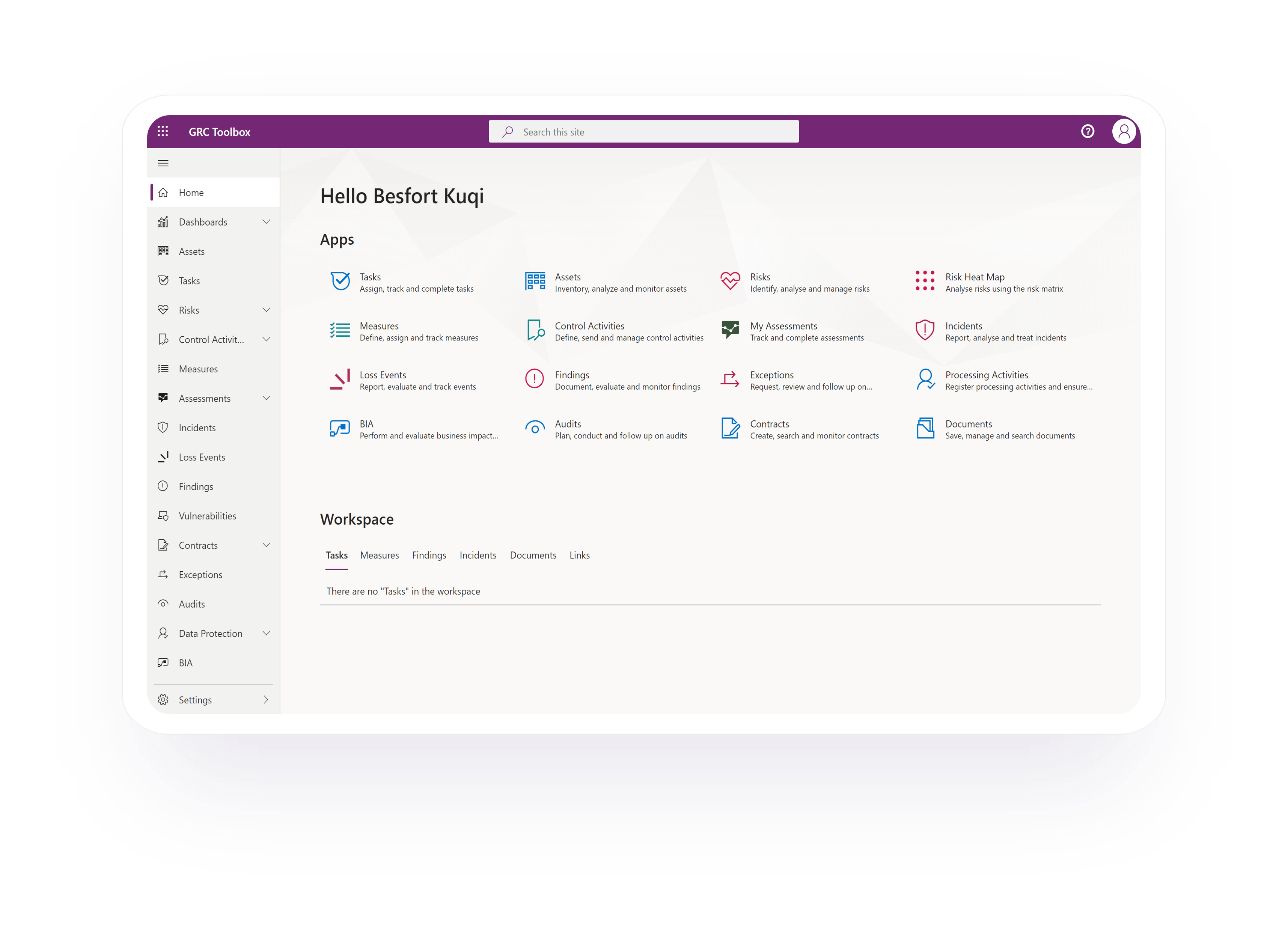 GRC Toolbox Screenshot 1
