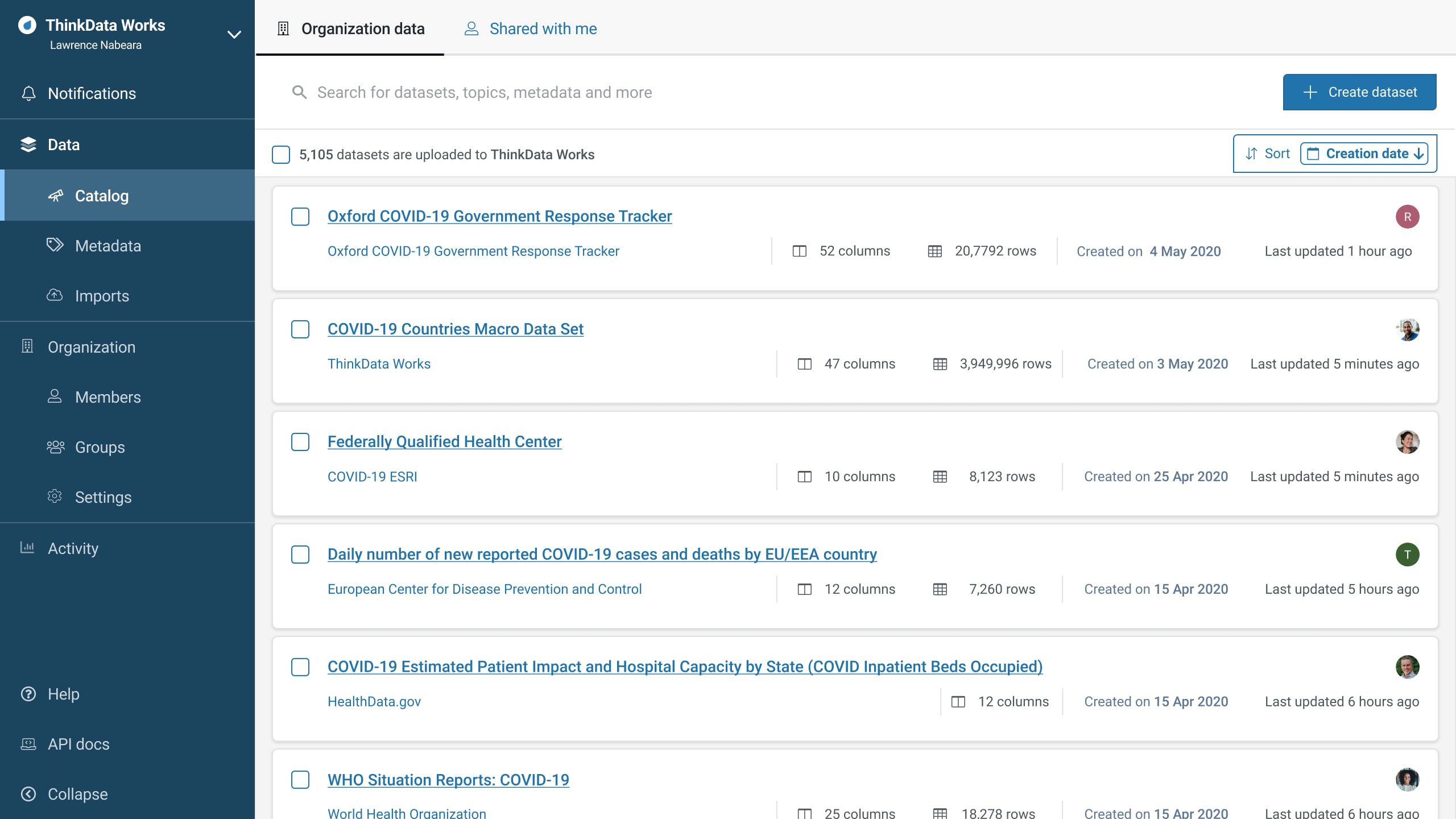 ThinkData Platform Screenshot 1