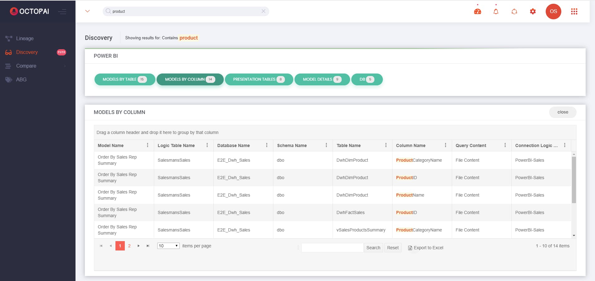 Octopai Screenshot 2