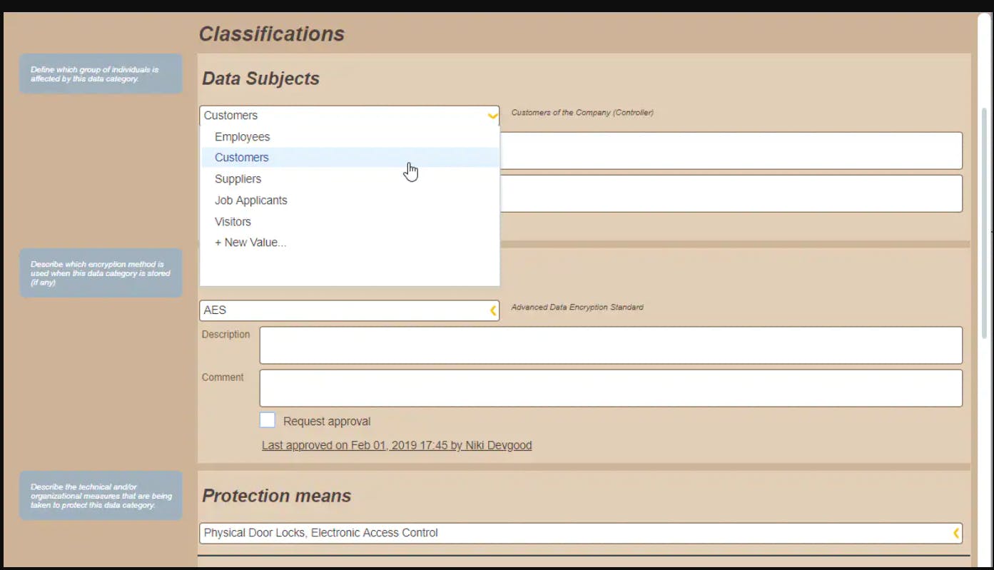 Altova GDPR Compliance Database Screenshot 2