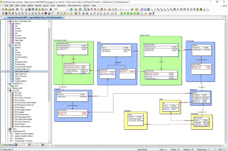 ER/Studio Data Architect Screenshot 2