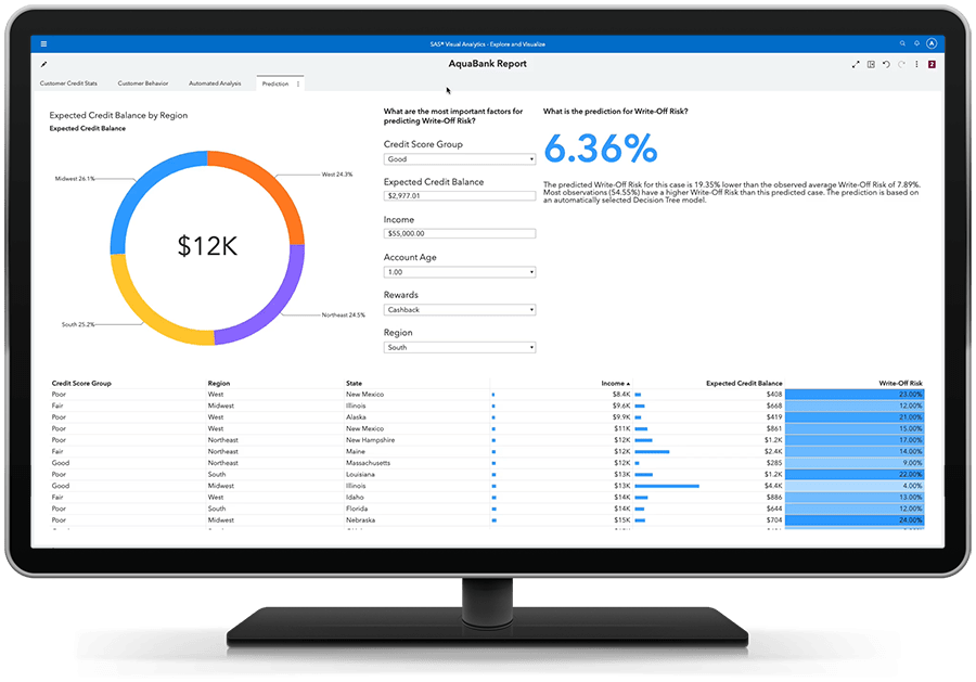 SAS Visual Analytics Screenshot 2