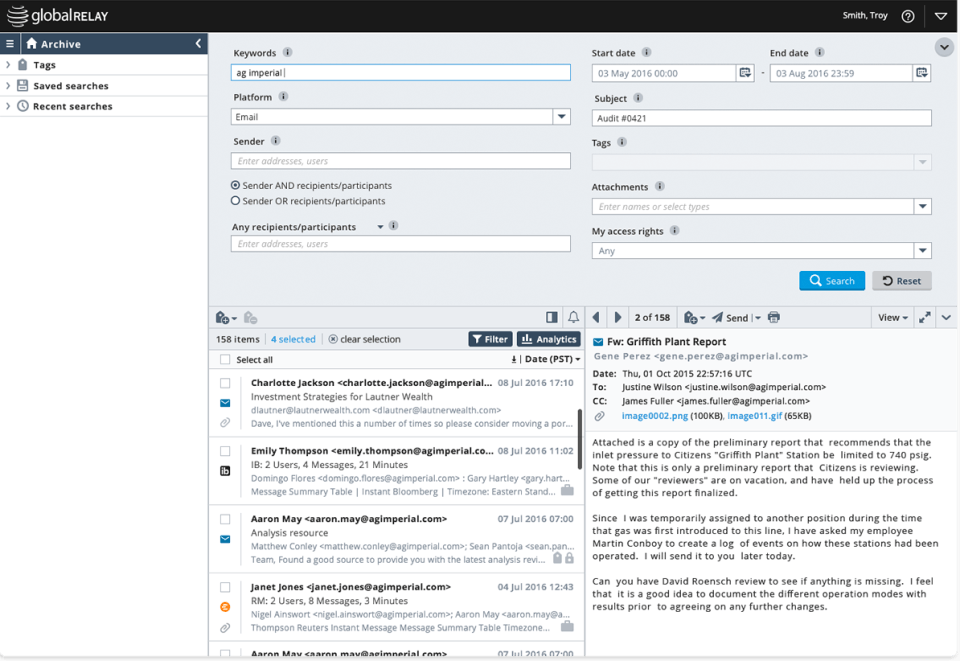 Global Relay Archive Screenshot 1