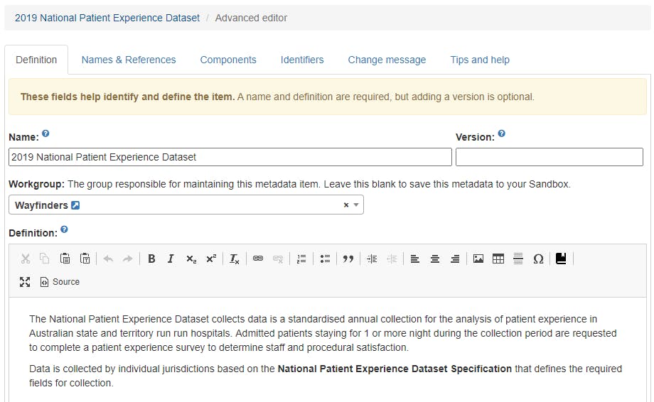 Aristotle Metadata Registry Screenshot 4
