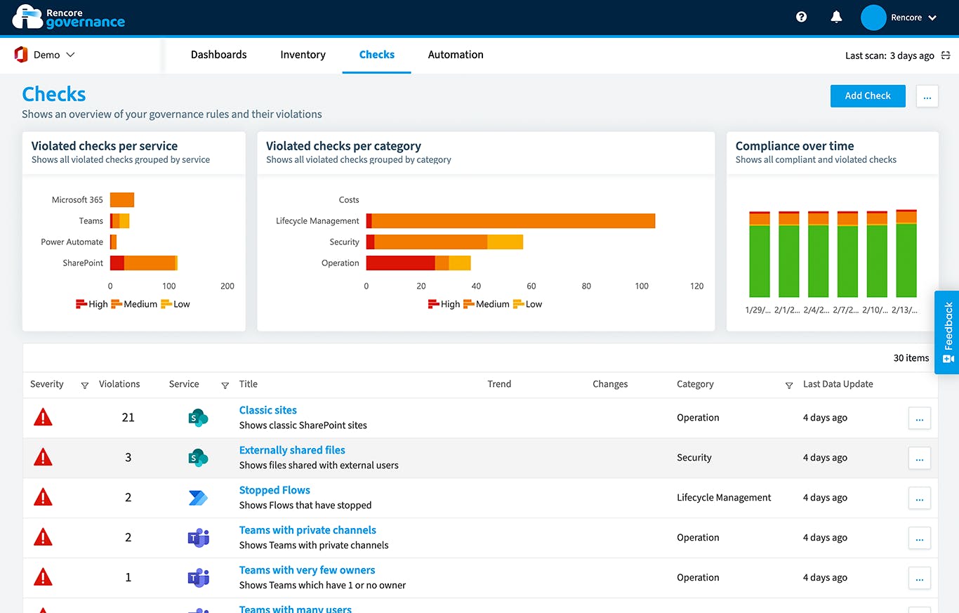 Rencore Governance Screenshot 3