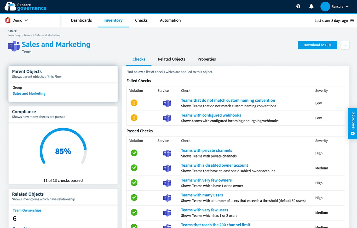 Rencore Governance Screenshot 4