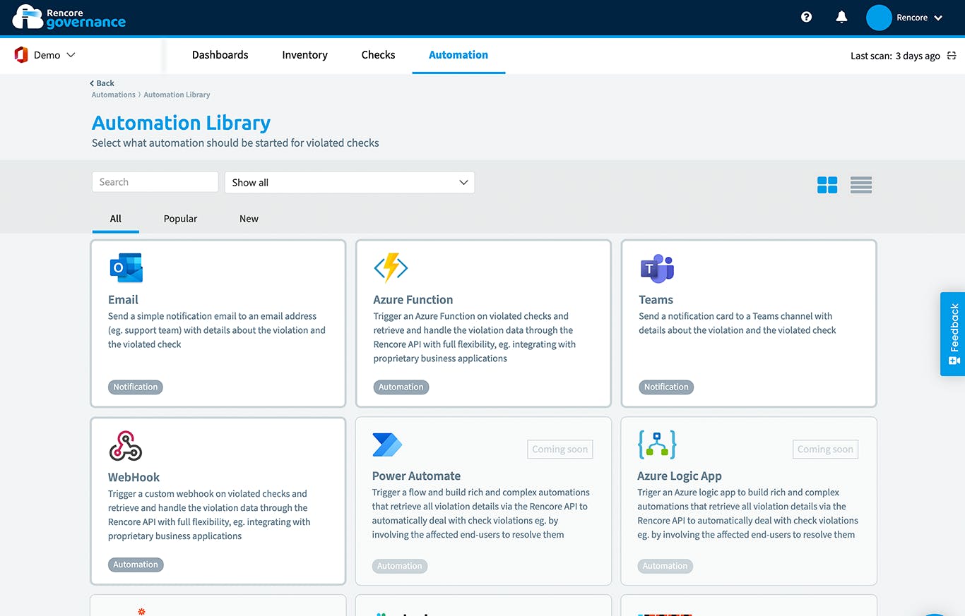 Rencore Governance Screenshot 5