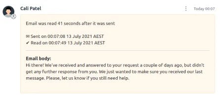 Email Tracking for Zendesk Screenshot 1