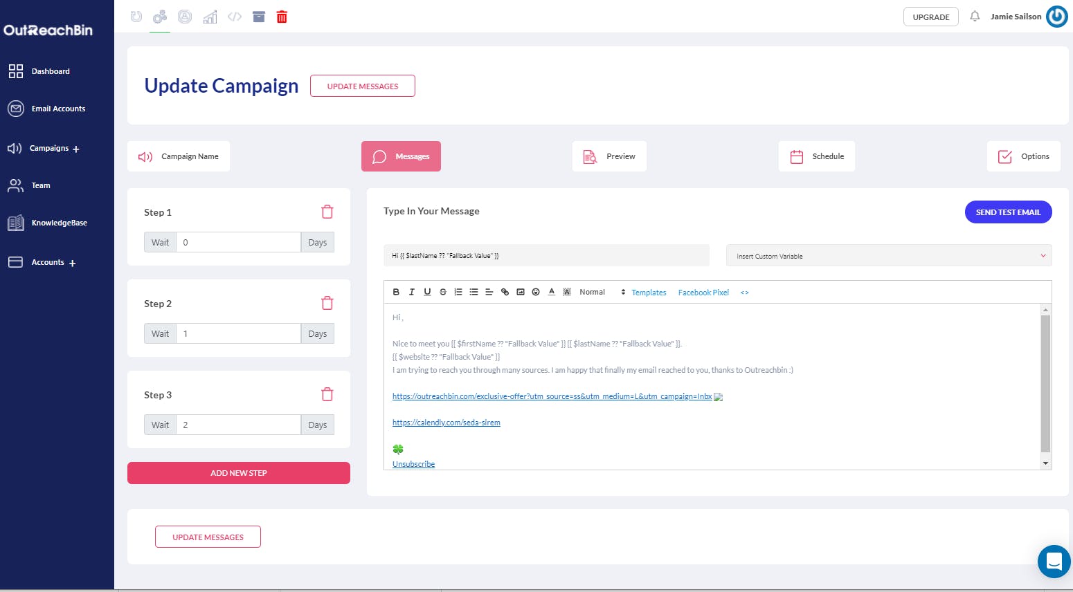 Outreachbin Screenshot 3
