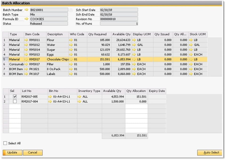 BatchMaster ERP Screenshot 1
