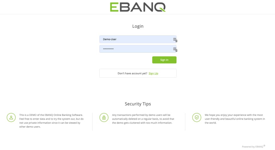 EBANQ Screenshot 1