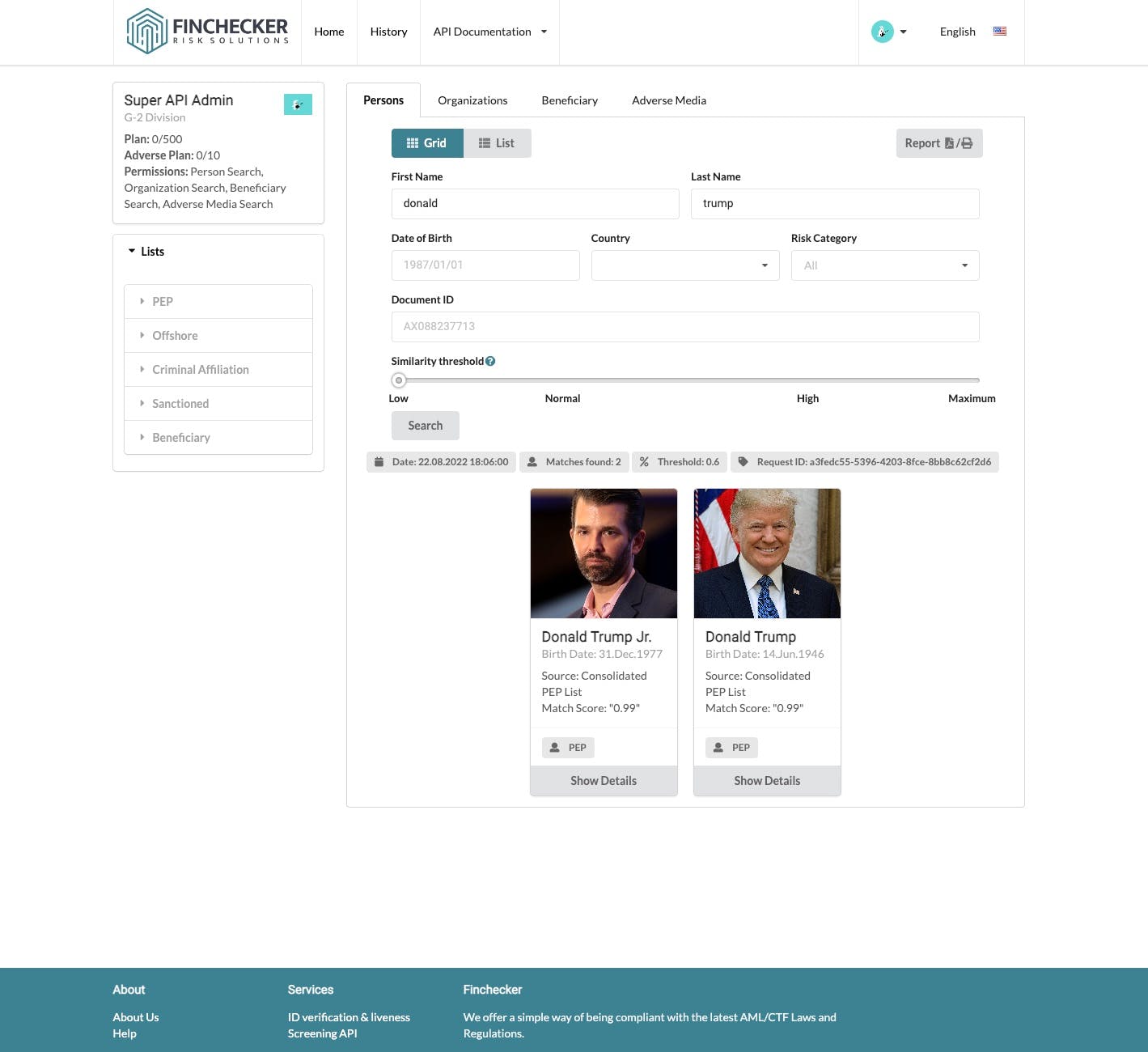 Finchecker Screenshot 1