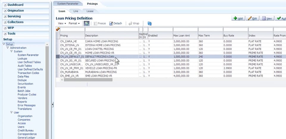 Oracle Financial Services Lending and Leasing Screenshot 1