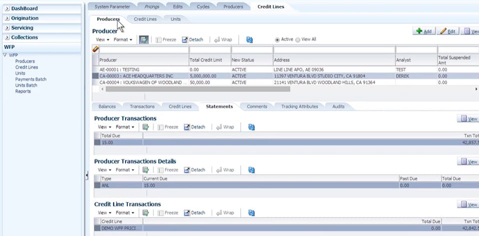 Oracle Financial Services Lending and Leasing Screenshot 2