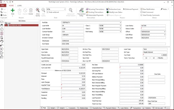 The Nortridge Loan System Screenshot 2
