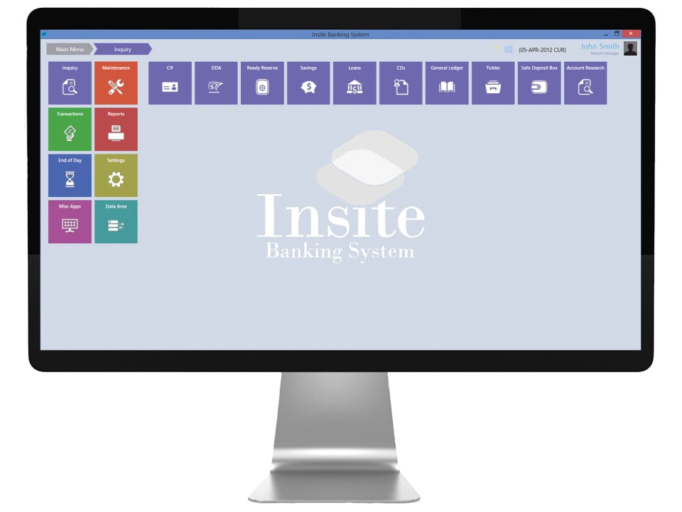 Insite Banking System Screenshot 1