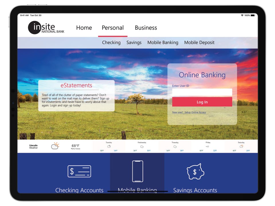 Insite Banking System Screenshot 3