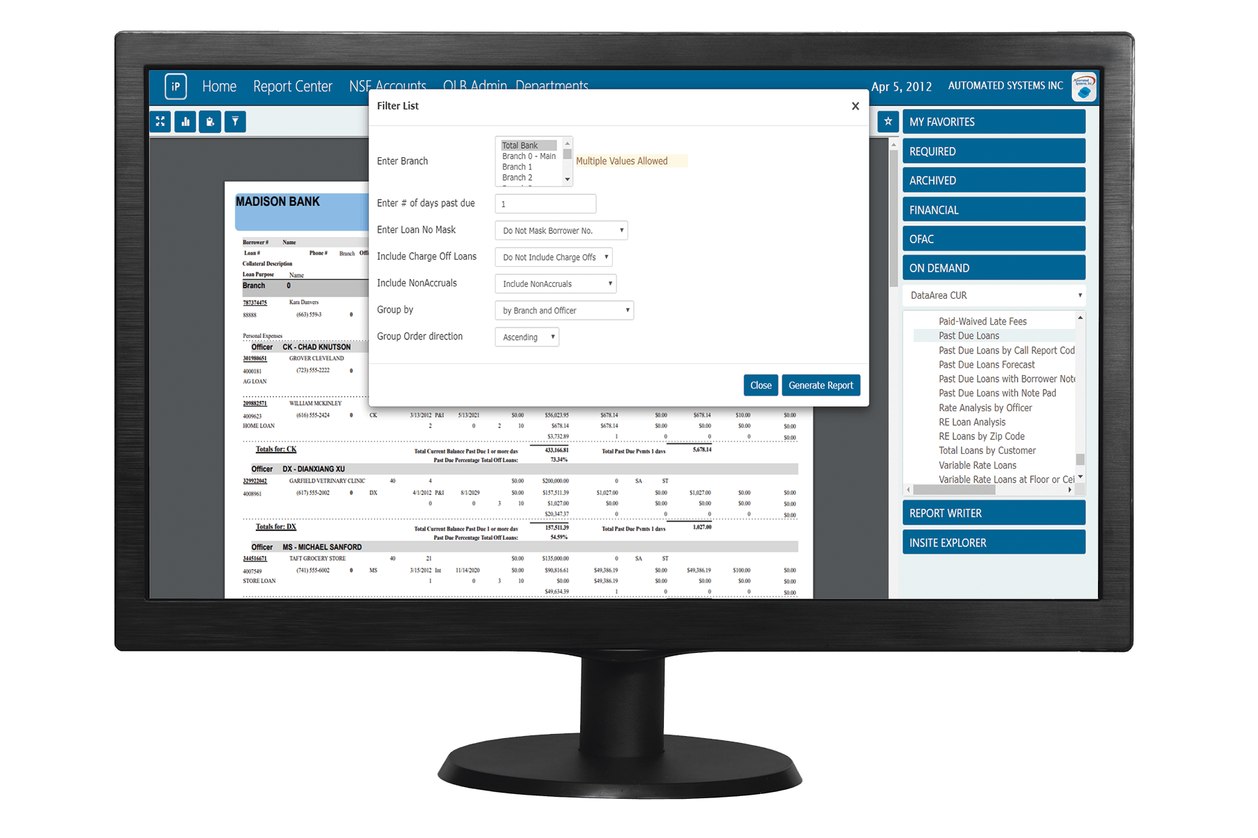 Insite Banking System Screenshot 5