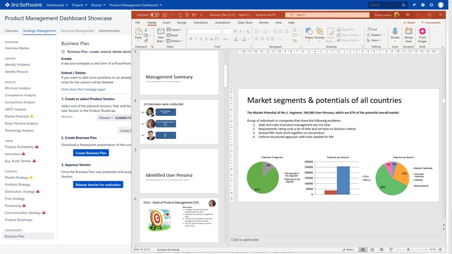 Product Management Dashboard ¿ Strategic Product Management Software Screenshot 2