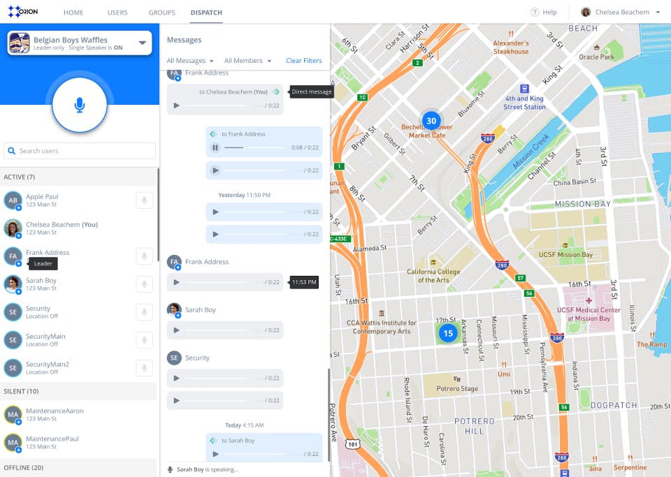 Orion Voice Platform Screenshot 1
