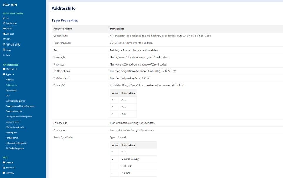 PAV API Screenshot 4