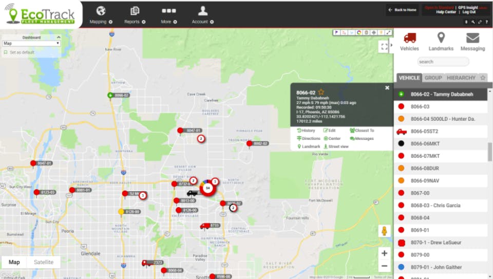 EcoTrack Fleet Management Screenshot 1