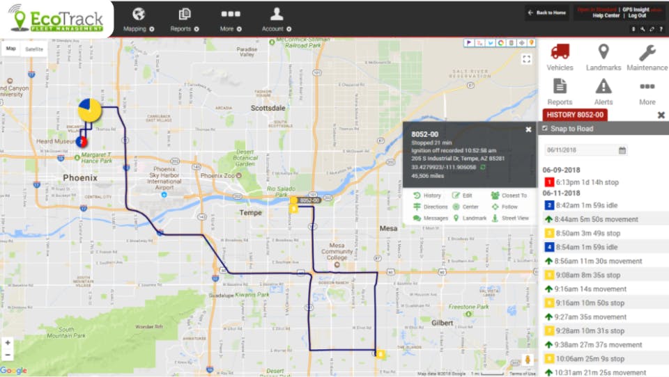 EcoTrack Fleet Management Screenshot 4