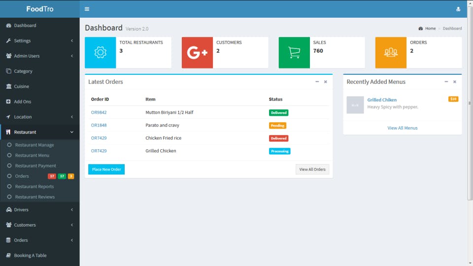 Foodtro Screenshot 1