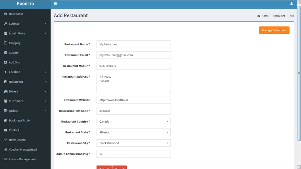 Foodtro Screenshot 2