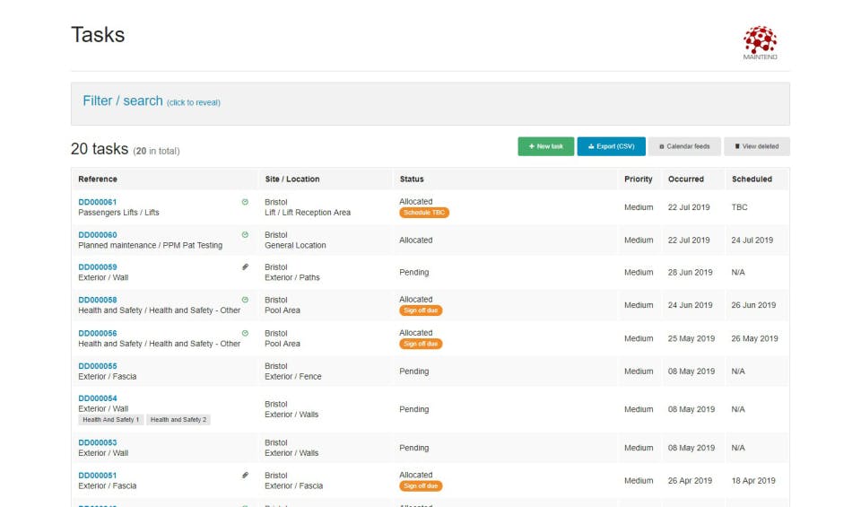 Mainteno Screenshot 2
