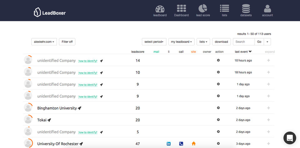 LeadBoxer Screenshot 1