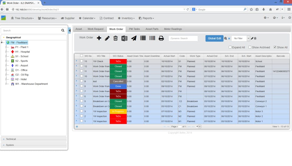 FlexMaint CMMS Screenshot 2
